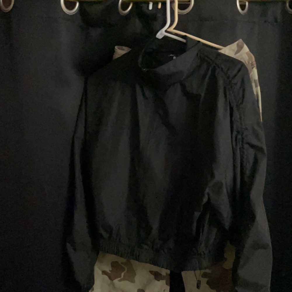 Black sleek parka